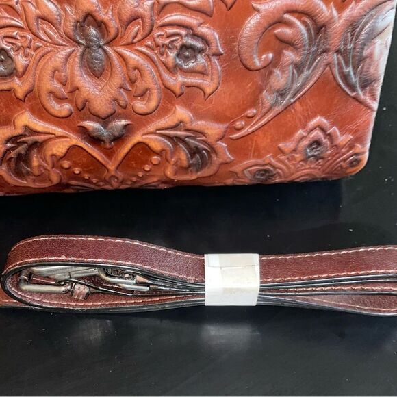 Genuine Leather Purse Handbag Vintage Embossed Tote Crossbody Shoulder Satchel - Picture 10 of 13